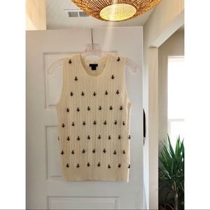 J. Crew Bee Jeweled Sweater Vest